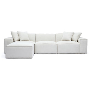 TOV Furniture Mindy 4-Piece Modular Sectional Sofa - Cozy Chenille Design with Plush Pillows for Ultimate Comfort Cream TOV-L69316-SEC