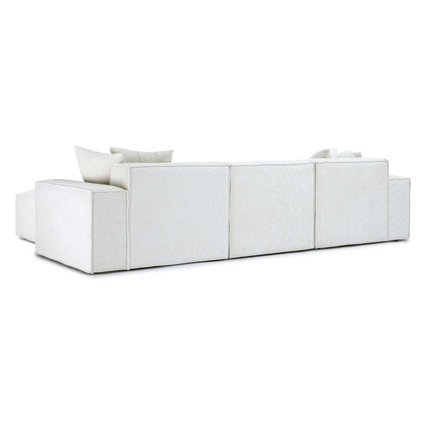 TOV Furniture Mindy 4-Piece Modular Sectional Sofa - Cozy Chenille Design with Plush Pillows for Ultimate Comfort Cream TOV-L69316-SEC