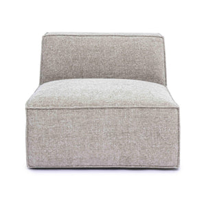 TOV Furniture Mindy Chenille Basketweave Modular Armless Chair - Cozy Comfort Meets Versatile Contemporary Style Taupe TOV-L69317-AC
