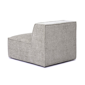 TOV Furniture Mindy Chenille Basketweave Modular Armless Chair - Cozy Comfort Meets Versatile Contemporary Style Taupe TOV-L69317-AC