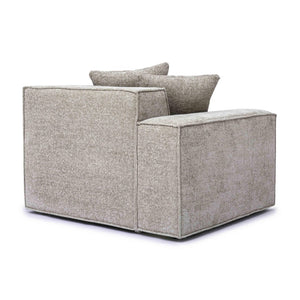 TOV Furniture Mindy Modular Corner Chair - Cozy Chenille Basketweave with Deep Seating for Stylish Living Spaces Taupe / LAF TOV-L69317-LC
