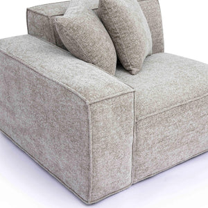 TOV Furniture Mindy Modular Corner Chair - Cozy Chenille Basketweave with Deep Seating for Stylish Living Spaces Taupe / LAF TOV-L69317-LC