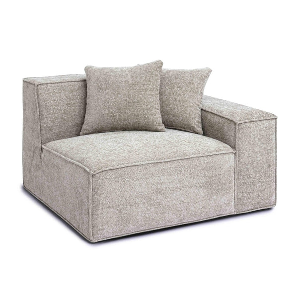 TOV Furniture Mindy Modular Corner Chair - Cozy Chenille Basketweave with Deep Seating for Stylish Living Spaces Taupe / RAF TOV-L69317-RC