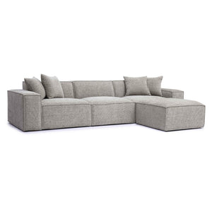 TOV Furniture Mindy 4-Piece Modular Sectional Sofa - Cozy Chenille Design with Plush Pillows for Ultimate Comfort Taupe TOV-L69317-SEC