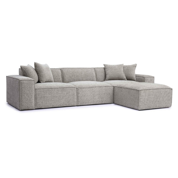 TOV Furniture Mindy 4-Piece Modular Sectional Sofa - Cozy Chenille Design with Plush Pillows for Ultimate Comfort Taupe TOV-L69317-SEC