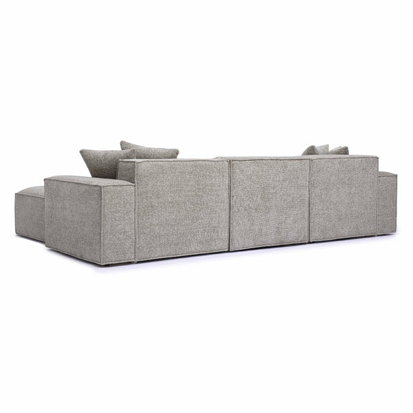 TOV Furniture Mindy 4-Piece Modular Sectional Sofa - Cozy Chenille Design with Plush Pillows for Ultimate Comfort Taupe TOV-L69317-SEC