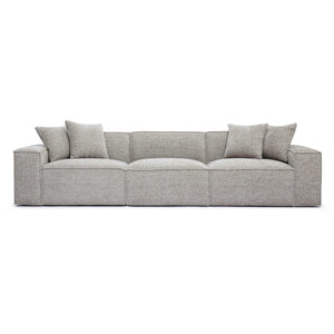 TOV Furniture Mindy 115" Chenille Basketweave Modular Sofa - Effortless Comfort with Modern Versatility for Your Home Taupe TOV-L69317-SO