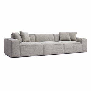 TOV Furniture Mindy 115" Chenille Basketweave Modular Sofa - Effortless Comfort with Modern Versatility for Your Home Taupe TOV-L69317-SO