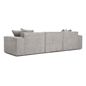 TOV Furniture Mindy 115" Chenille Basketweave Modular Sofa - Effortless Comfort with Modern Versatility for Your Home Taupe TOV-L69317-SO