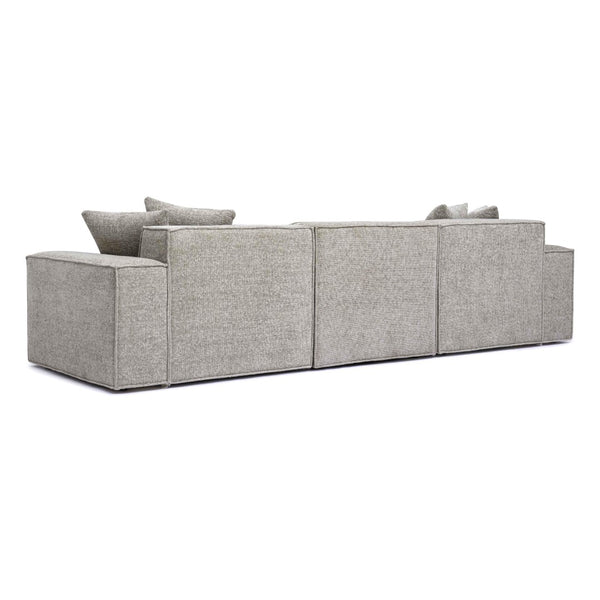 TOV Furniture Mindy 115" Chenille Basketweave Modular Sofa - Effortless Comfort with Modern Versatility for Your Home Taupe TOV-L69317-SO