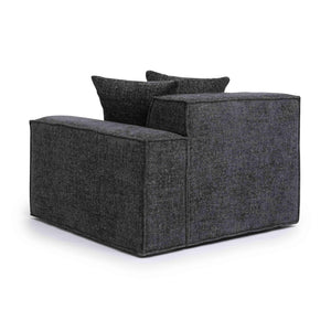 TOV Furniture Mindy Modular Corner Chair - Cozy Chenille Basketweave with Deep Seating for Stylish Living Spaces Charcoal / RAF TOV-L69319-RC