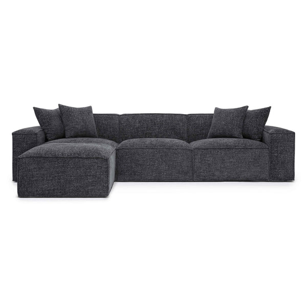 TOV Furniture Mindy 4-Piece Modular Sectional Sofa - Cozy Chenille Design with Plush Pillows for Ultimate Comfort Charcoal TOV-L69319-SEC