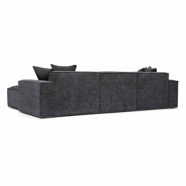 TOV Furniture Mindy 4-Piece Modular Sectional Sofa - Cozy Chenille Design with Plush Pillows for Ultimate Comfort Charcoal TOV-L69319-SEC