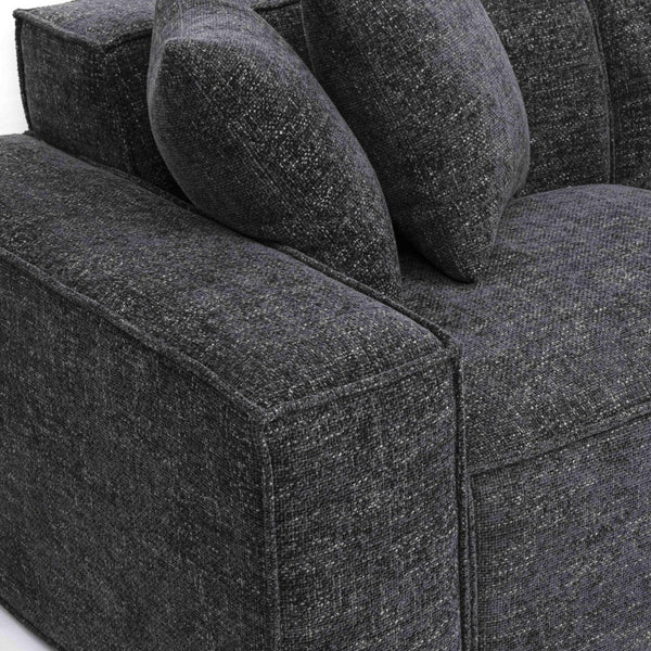 TOV Furniture Mindy 4-Piece Modular Sectional Sofa - Cozy Chenille Design with Plush Pillows for Ultimate Comfort Charcoal TOV-L69319-SEC