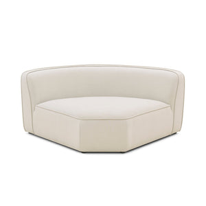 TOV Furniture Travie Upcycled Linen Wedge Corner Chair - Stylish Modular Seating for Contemporary Living Spaces TOV-L69325