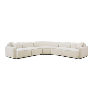 TOV Furniture Travie 5-Piece Modular L-Sectional in Warm Sand – Sustainable, Comfortable, and Customizable Design TOV-L69328-SEC