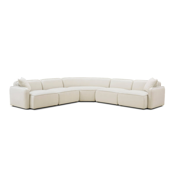 TOV Furniture Travie 5-Piece Modular L-Sectional in Warm Sand – Sustainable, Comfortable, and Customizable Design TOV-L69328-SEC