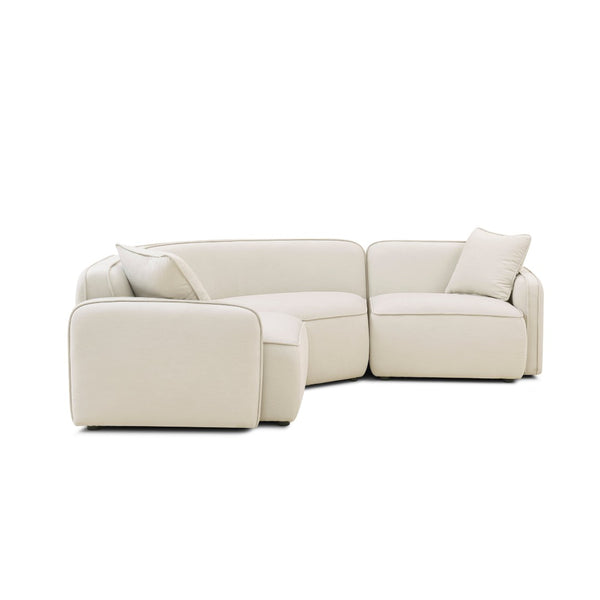 TOV Furniture Travie Modular L-Sectional: Upcycled Linen & Corduroy Velvet, Flexible Design for Modern Living TOV-L69328-SEC1
