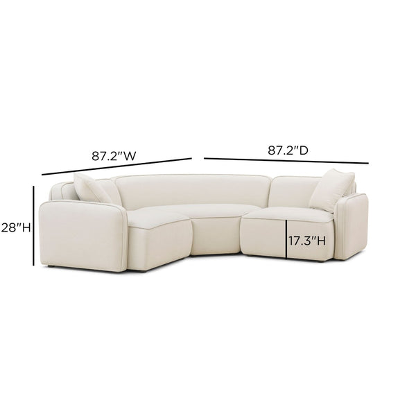TOV Furniture Travie Modular L-Sectional: Upcycled Linen & Corduroy Velvet, Flexible Design for Modern Living TOV-L69328-SEC1