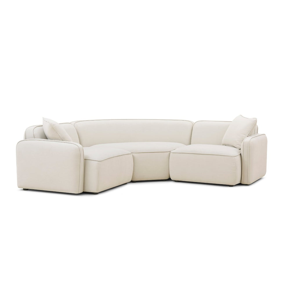TOV Furniture Travie Modular L-Sectional: Upcycled Linen & Corduroy Velvet, Flexible Design for Modern Living TOV-L69328-SEC1