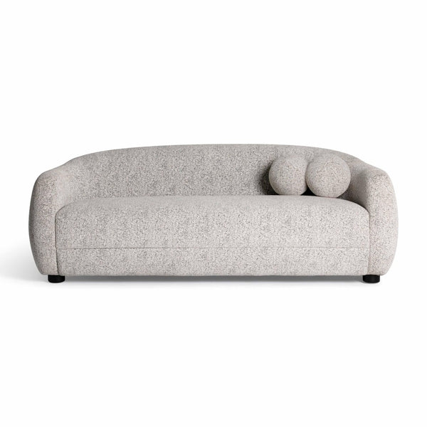TOV Furniture Judy 80" Black & White Woven Fabric Sofa - Modern Art Deco Design with Full-Foam Comfort & Pillows TOV-L69356