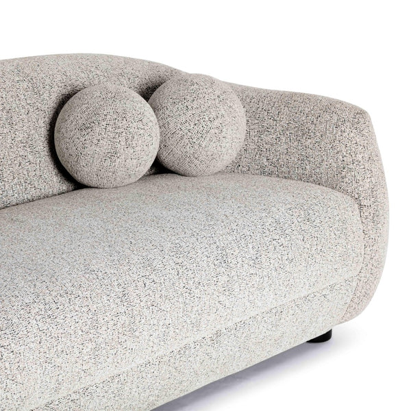 TOV Furniture Judy 80" Black & White Woven Fabric Sofa - Modern Art Deco Design with Full-Foam Comfort & Pillows TOV-L69356