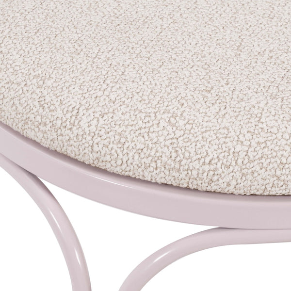 TOV Furniture Erica Wrought Iron Outdoor Chair - Stylish, Weather-Resistant Bistro Seating for Relaxed Patios Pink TOV-O18666