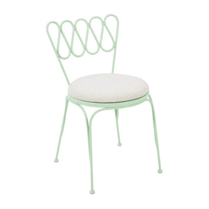 TOV Furniture Erica Wrought Iron Outdoor Chair - Stylish, Weather-Resistant Bistro Seating for Relaxed Patios Mint Green TOV-O18667