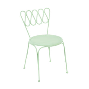TOV Furniture Erica Wrought Iron Outdoor Chair - Stylish, Weather-Resistant Bistro Seating for Relaxed Patios Mint Green TOV-O18667