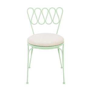 TOV Furniture Erica Wrought Iron Outdoor Chair - Stylish, Weather-Resistant Bistro Seating for Relaxed Patios Mint Green TOV-O18667