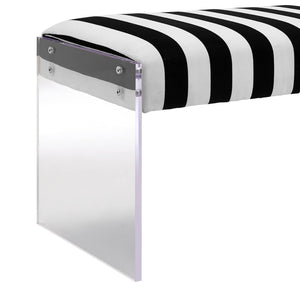 TOV Furniture Envy 53.5" Velvet Upholstered Bench with Acrylic Legs - Chic Seating for Entryways & Bedrooms TOV-O29