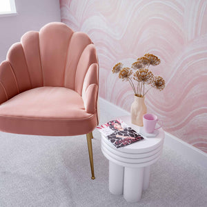 TOV Furniture Delta Concrete Round Side Table - Modern Elegance for Indoor and Outdoor Spaces, Fully Assembled Ivory TOV-O44065