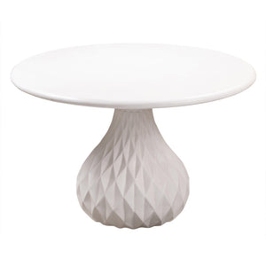 TOV Furniture Tulum 47" Ivory Concrete Round Dining Table – Elegant Indoor/Outdoor Centerpiece for Modern Spaces TOV-O44067
