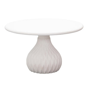 TOV Furniture Tulum 27.5" Ivory Concrete Round Coffee Table - Modern Glamour for Indoor & Outdoor Spaces TOV-O44144