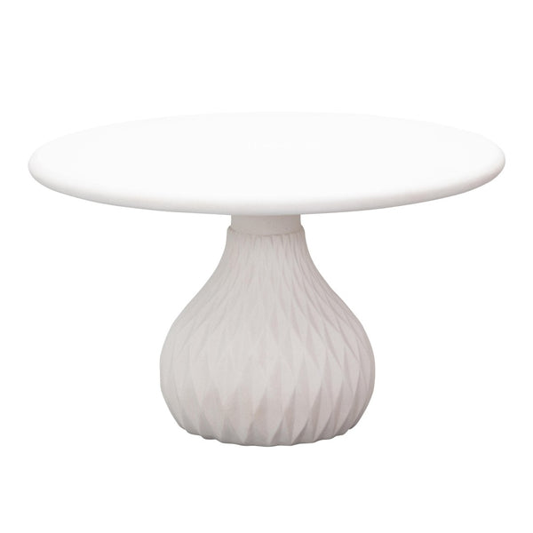 TOV Furniture Tulum 27.5" Ivory Concrete Round Coffee Table - Modern Glamour for Indoor & Outdoor Spaces TOV-O44144