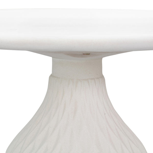 TOV Furniture Tulum 27.5" Ivory Concrete Round Coffee Table - Modern Glamour for Indoor & Outdoor Spaces TOV-O44144
