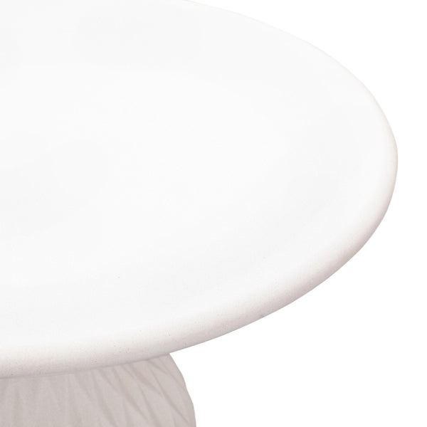 TOV Furniture Tulum 27.5" Ivory Concrete Round Coffee Table - Modern Glamour for Indoor & Outdoor Spaces TOV-O44144