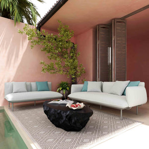 TOV Furniture Katti 85" Outdoor Sofa - Elevate Your Space with Durable Comfort and Modern Minimalist Design Light Grey TOV-O54257