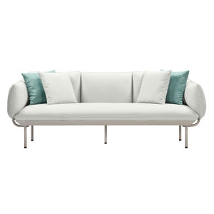 TOV Furniture Katti 85" Outdoor Sofa - Elevate Your Space with Durable Comfort and Modern Minimalist Design Light Grey TOV-O54257