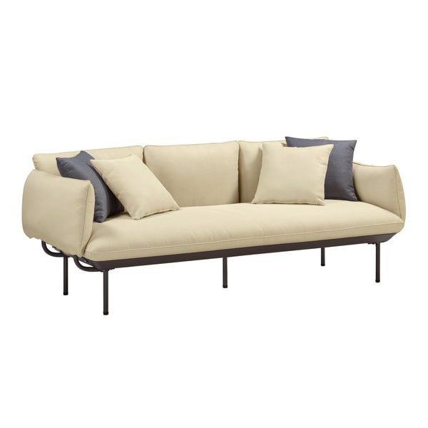 TOV Furniture Katti 85" Outdoor Sofa - Elevate Your Space with Durable Comfort and Modern Minimalist Design Beige TOV-O54258