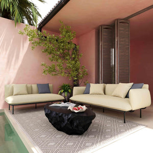 TOV Furniture Katti 85" Outdoor Sofa - Elevate Your Space with Durable Comfort and Modern Minimalist Design Beige TOV-O54258