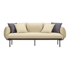 TOV Furniture Katti 85" Outdoor Sofa - Elevate Your Space with Durable Comfort and Modern Minimalist Design Beige TOV-O54258