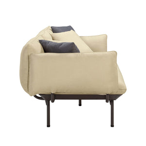 TOV Furniture Katti 85" Outdoor Sofa - Elevate Your Space with Durable Comfort and Modern Minimalist Design Beige TOV-O54258