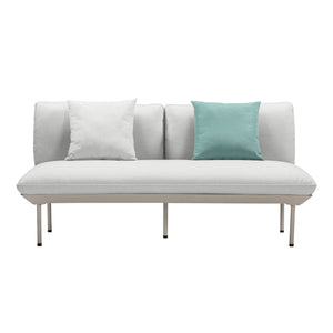 Katti Light Grey Outdoor Loveseat TOV-O54259 TOV Furniture