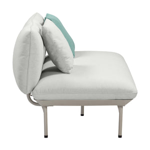 Katti Light Grey Outdoor Loveseat TOV-O54259 TOV Furniture