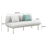 Katti Light Grey Outdoor Loveseat TOV-O54259 TOV Furniture