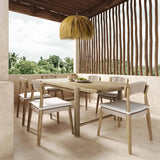 Gata Light Teak Outdoor Rectangular Dining Table TOV-O54272 TOV Furniture