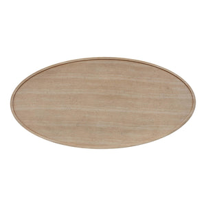 TOV Furniture Eclipse Textured Faux Travertine Coffee Table – Modern Indoor/Outdoor Accent for Elegant Spaces TOV-O54275