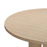 Patti Textured Faux Travertine Indoor / Outdoor Round Dining Table TOV-O54276 TOV Furniture