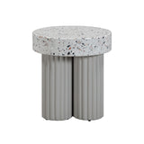 Clover Faux Terrazzo Indoor / Outdoor Round Side Table TOV-O54278 TOV Furniture